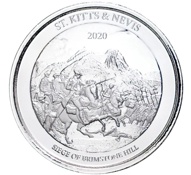 Монета 2 доллара 2020 года Восточные Карибы «Сент-Китс и Невис» (Артикул M2-54165)
