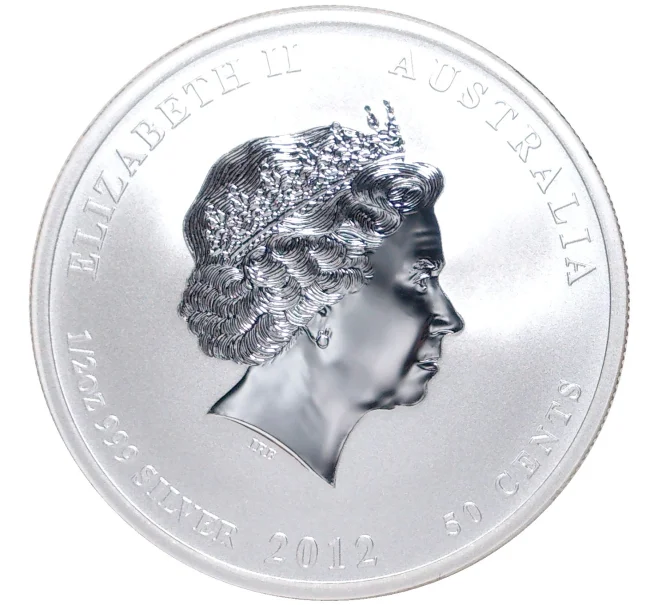 Монета 50 центов 2012 года Австралия «Китайский гороскоп — Год дракона» (Артикул M2-54169)