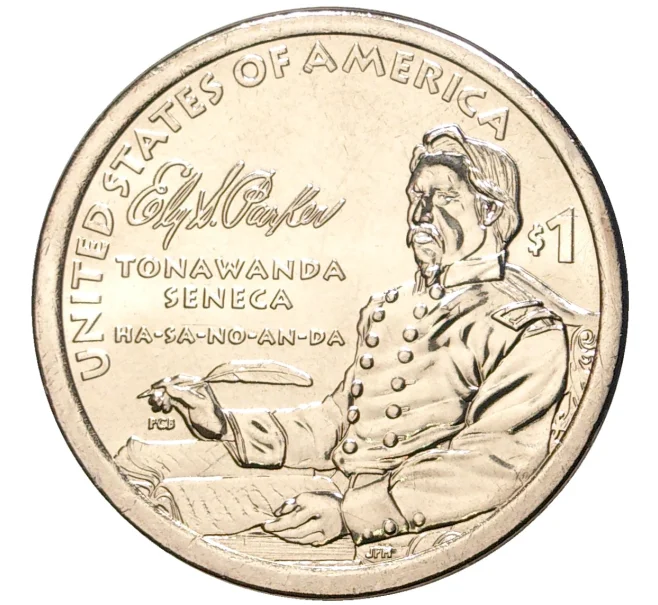 Монета 1 доллар 2022 года D США «Коренные Американцы — Эли Сэмюэл Паркер» (Артикул M2-54172)