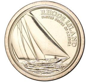 1 доллар 2022 года D США «Американские инновации — Яхта Натанаэля Херрешоффа» — Фото №1