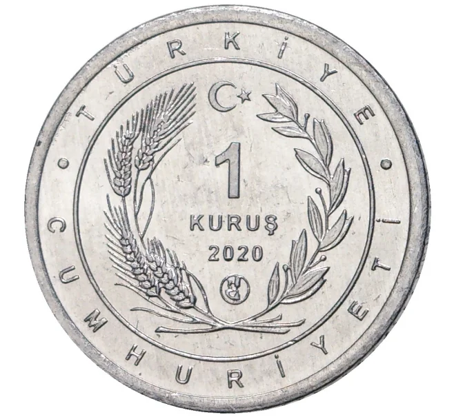 Монета 1 куруш 2020 года Турция «Птицы Анатолии — Лесной жаворонок» (Артикул K27-6624)