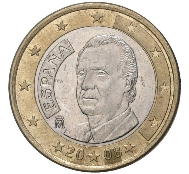 Монета 1 евро 2008 года Испания (Артикул: K11-2315) — Фото №1