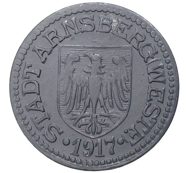 Монета 10 пфеннигов 1917 года Германия — город Арнсберг (Нотгельд) (Артикул K1-3622)