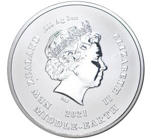 1 доллар 2021 года Новая Зеландия «20-летие фильма Властелин Колец — Гендальф» — Фото №2