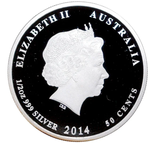 Монета 50 центов 2014 года Австралия «Китайский гороскоп — Год лошади» (Артикул M2-54320)