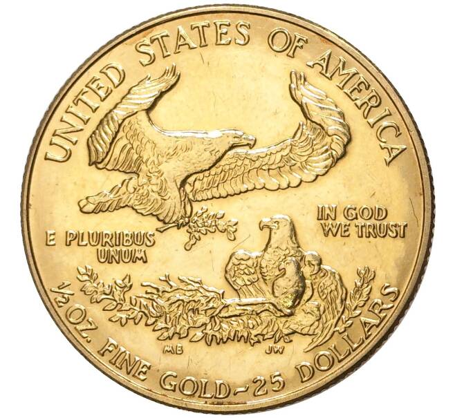 Монета 25 долларов 1986 года США «Американский золотой орел» (Артикул M2-54323)