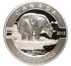 10 долларов 2013 года Канада «Полярный медведь»