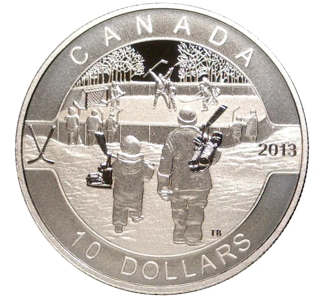 Монета 10 долларов 2013 года Канада «Хоккей» (Артикул M2-54334)