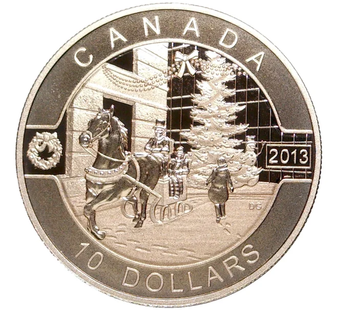 Монета 10 долларов 2013 года Канада «Рождественский сезон» (Артикул M2-54336)