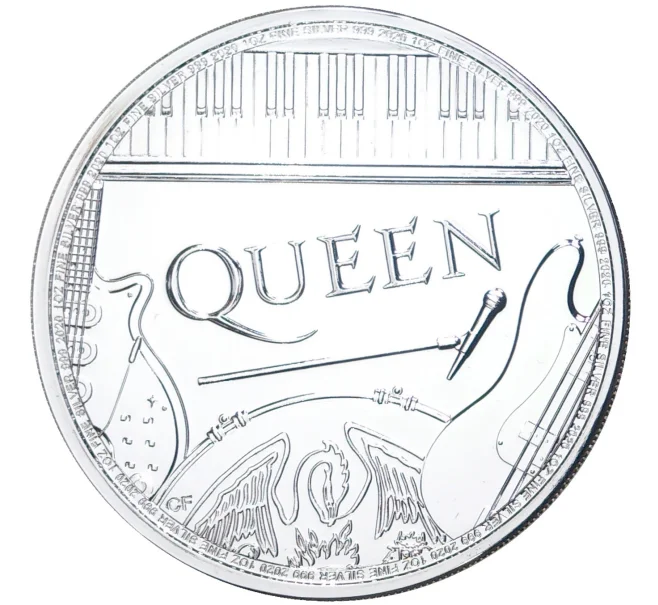 Монета 2 фунта 2021 года Великобритания «Легенды музыки — Queen» (Артикул M2-54373)