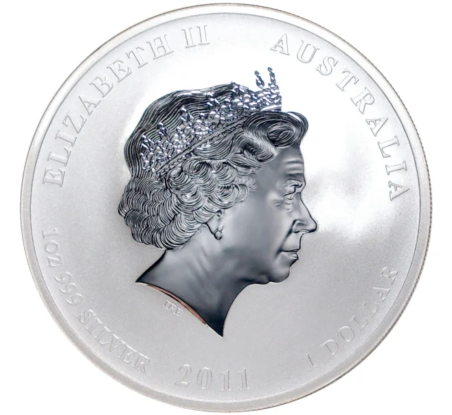 Монета 1 доллар 2011 года Австралия «Китайский гороскоп — Год кролика» (Артикул M2-54378)
