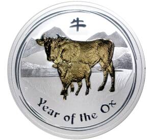1 доллар 2009 года Австралия «Китайский гороскоп — Год быка» (Позолота)