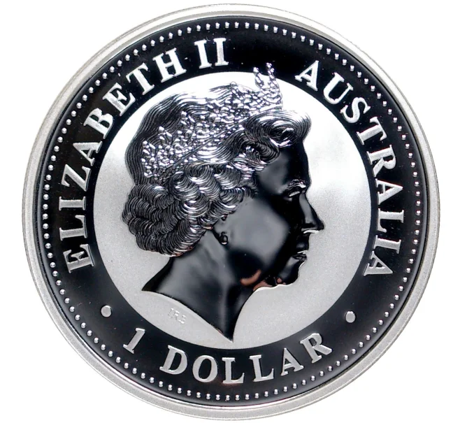 Монета 1 доллар 2003 года Австралия «Китайский гороскоп — Год козы» (Позолота) (Артикул M2-54383)