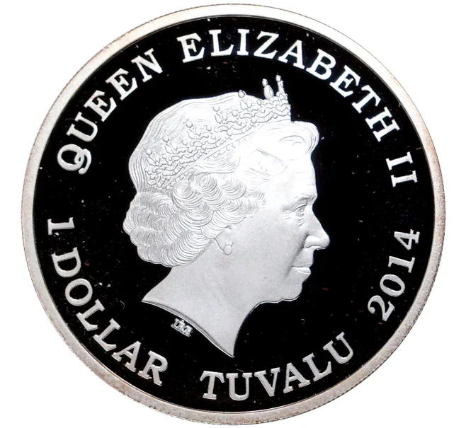 Монета 1 доллар 2014 года Тувалу «Год лошади» (Артикул M2-54386)