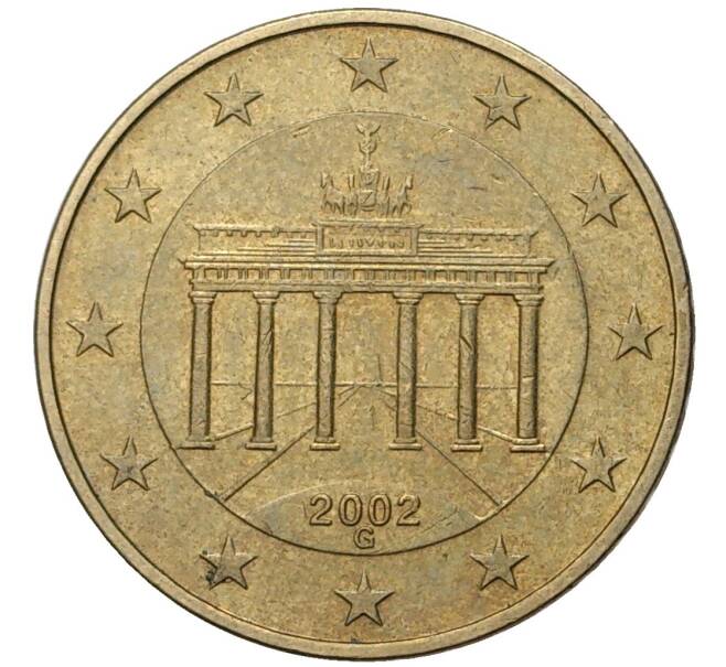 Монета 10 евроцентов 2002 года G Германия (Артикул K11-2651)