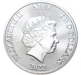 Монета 2 доллара 2022 года Ниуэ «Ревущий лев» (Артикул M2-54456)