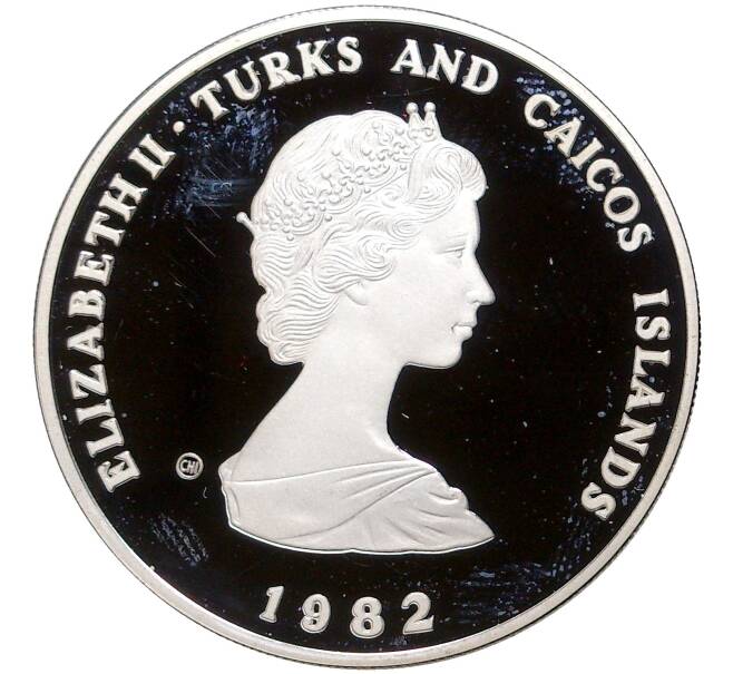 Монета 10 крон 1982 года Теркс и Кайкос «Чемпионат мира по футболу 1982» (Артикул M2-54457)