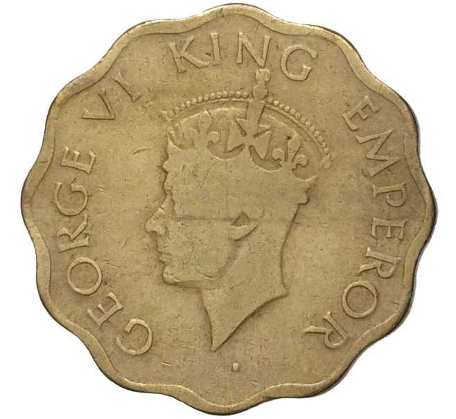 Монета 1 анна 1945 года Британская Индия (Артикул K11-2887)