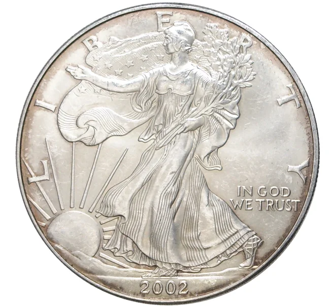 Монета 1 доллар 2002 года США «Шагающая Свобода» (Артикул K11-2948)