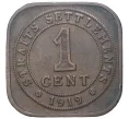 Монета 1 цент 1919 года Стрейтс Сетлментс (Артикул M2-54589)