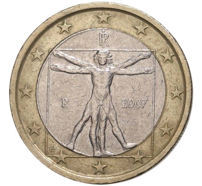 Монета 1 евро 2007 года Италия (Артикул M2-54624)