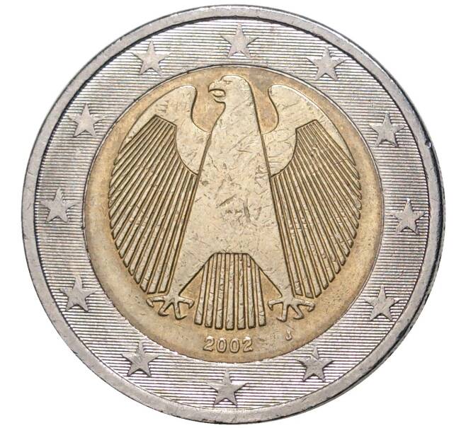 Монета 2 евро 2002 года J Германия (Артикул M2-54668)