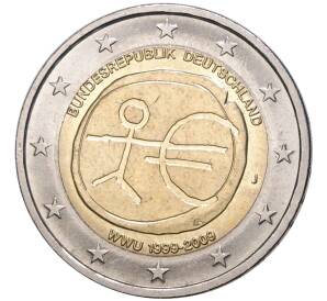 2 евро 2009 года J Германия «10 лет монетарной политики ЕС (EMU) и введения евро»