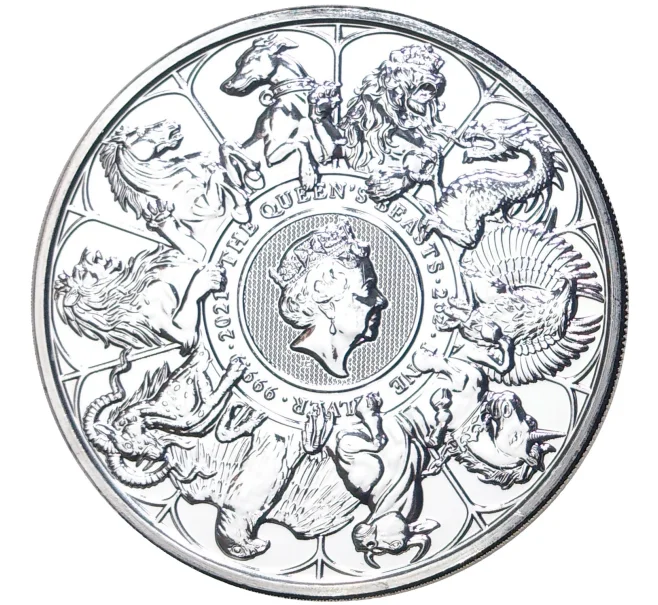 Монета 5 фунтов 2021 года Великобритания «Звери Королевы» (Артикул M2-54741)