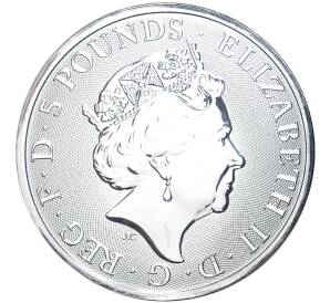 5 фунтов 2021 года Великобритания «Звери Королевы» — Фото №2