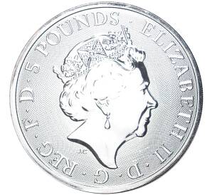 5 фунтов 2021 года Великобритания «Звери Королевы» — Фото №2