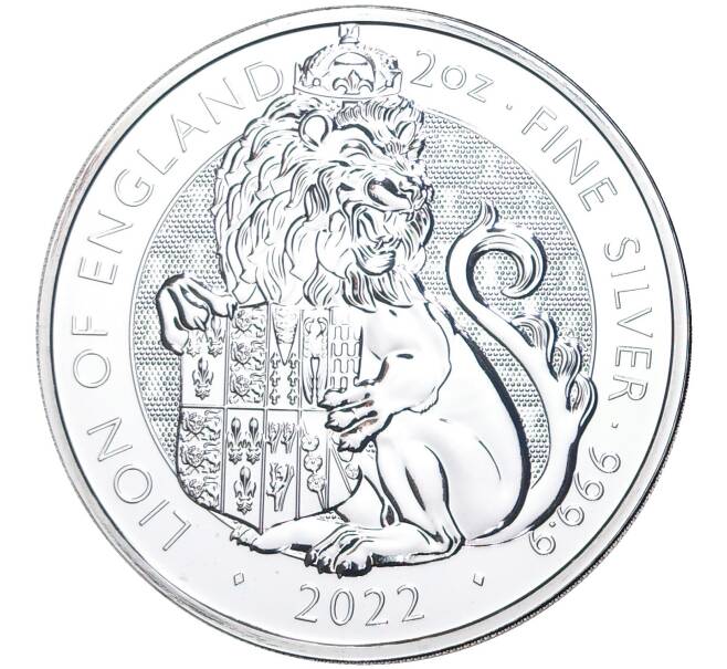 Монета 5 фунтов 2022 года Великобритания «Звери Королевы — Лев Англии» (Артикул M2-54744)