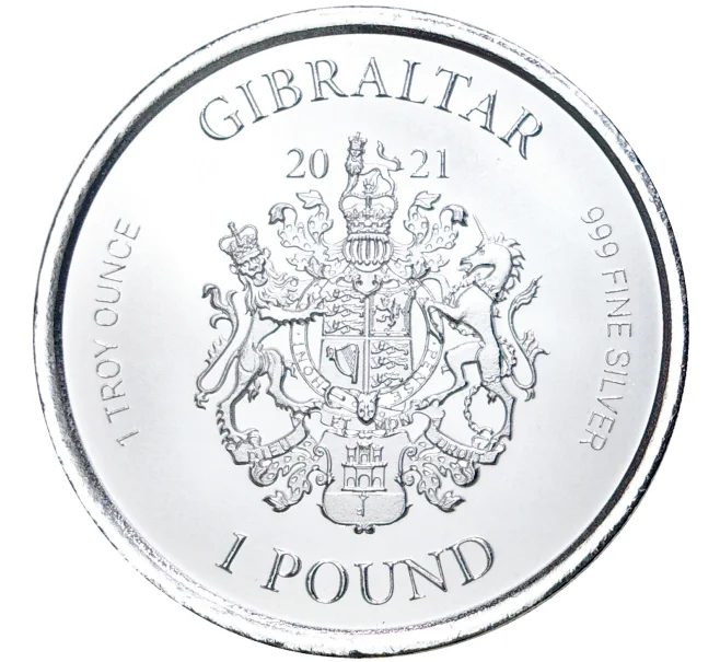 Монета 1 фунт 2021 года Гибралтар «Голова Медузы Горгоны» (Артикул M2-54761)