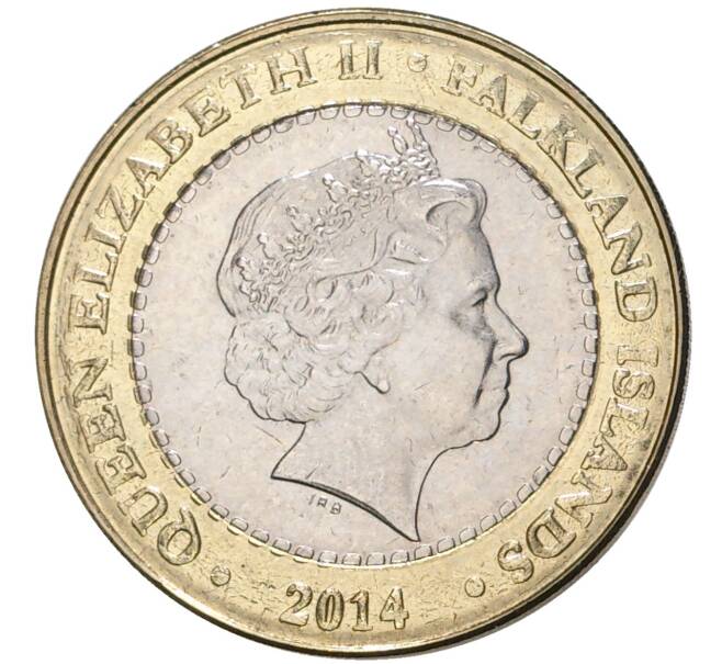 Монета 2 фунта 2014 года Фолклендские острова «100 лет Фолклендскому бою» (Артикул M2-54859)