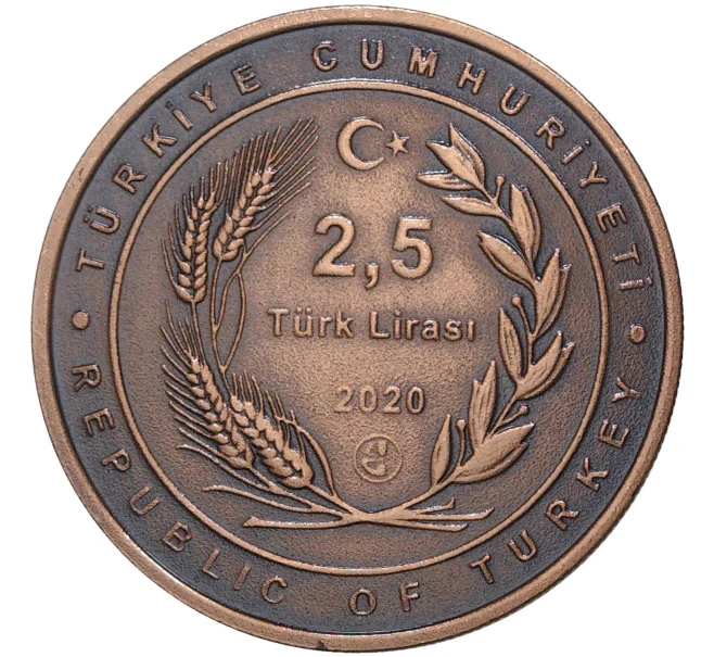 Монета 2.5 лиры 2020 года Турция «100 лет агентству Анадолу» (Артикул M2-54957)