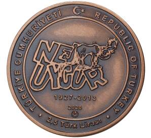 2.5 лиры 2020 года Турция «Неджат Уйгур» — Фото №2