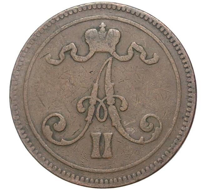 10 пенни 1865 года Русская Финляндия (Артикул M1-44590)