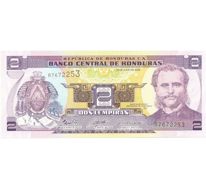 Банкнота 2 лемпиры 2008 года (Артикул: B2-0318) — Фото №1