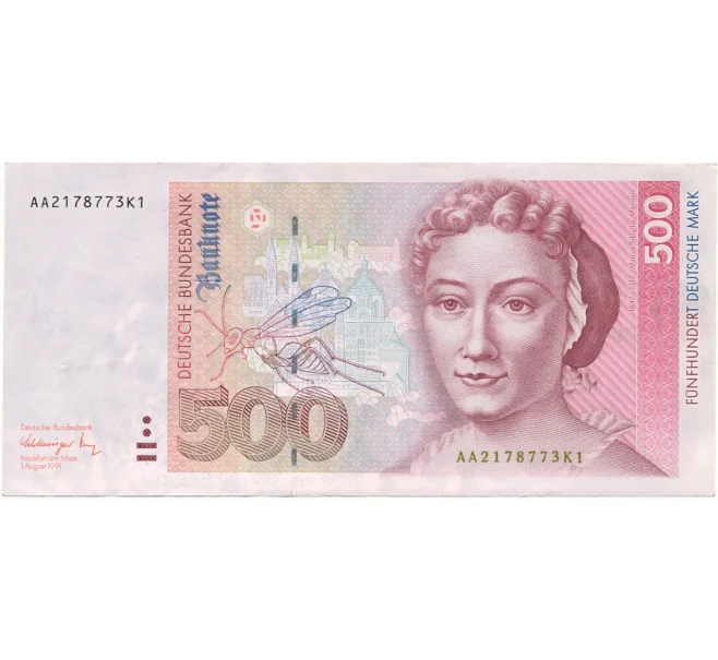 Банкнота 500 марок 1991 года Германия (Артикул B2-8724)