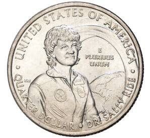 1/4 доллара (25 центов) 2022 года Р США «Американские женщины — Доктор Салли Райд»