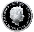 Монета 1 доллар 2022 года Ниуэ «Медведь против пумы» (Артикул M2-55452)