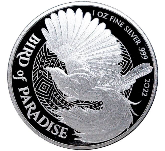 Монета 1 кина 2022 года Папуа — Новая Гвинея «Райская птица» (Артикул M2-55455)