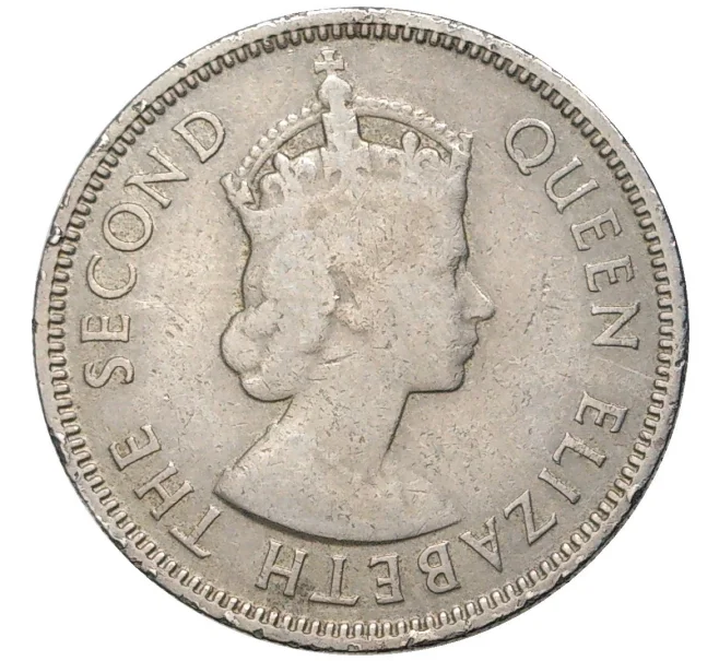 Монета 20 центов 1954 года Малайя и Британское Борнео (Артикул K27-7446)