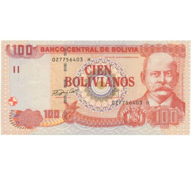 Банкнота 100 боливиано 2007 года Боливия (Артикул B2-8876)
