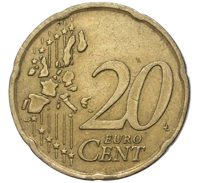 Монета 20 евроцентов 2002 года Италия (Артикул K11-4137)