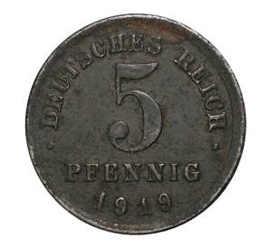 5 пфеннигов 1919 года D Германия — Фото №1