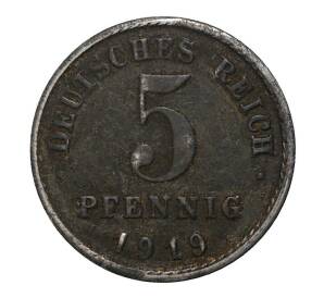5 пфеннигов 1919 года F Германия — Фото №1