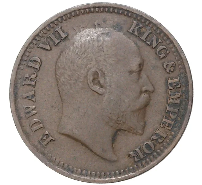 Монета 1/2 пайса 1907 года Британская Индия (Артикул K27-7499)