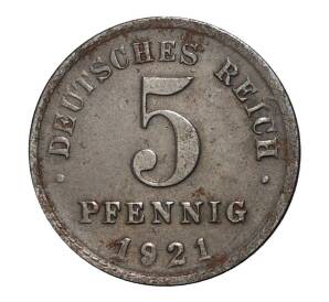 5 пфеннигов 1921 года G — Фото №1
