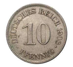 10 пфеннигов 1908 года А — Фото №1