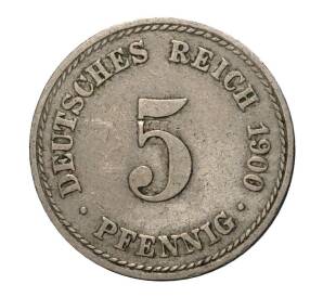 5 пфеннигов 1900 года А — Фото №1